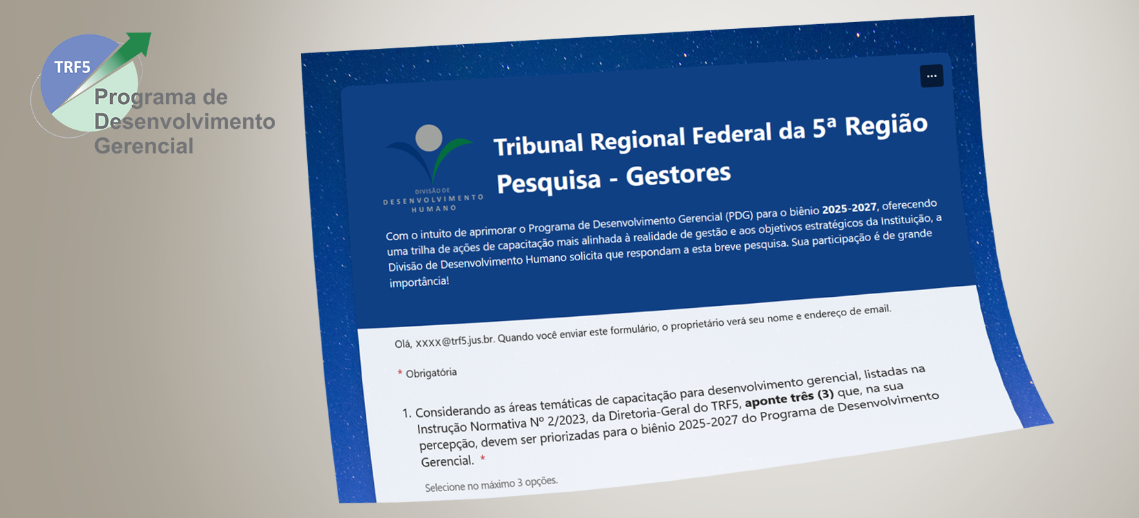 Acesse a notícia comleta: Divisão de Desenvolvimento Humano do TRF5 promove ações para aperfeiçoar programa gerencial 