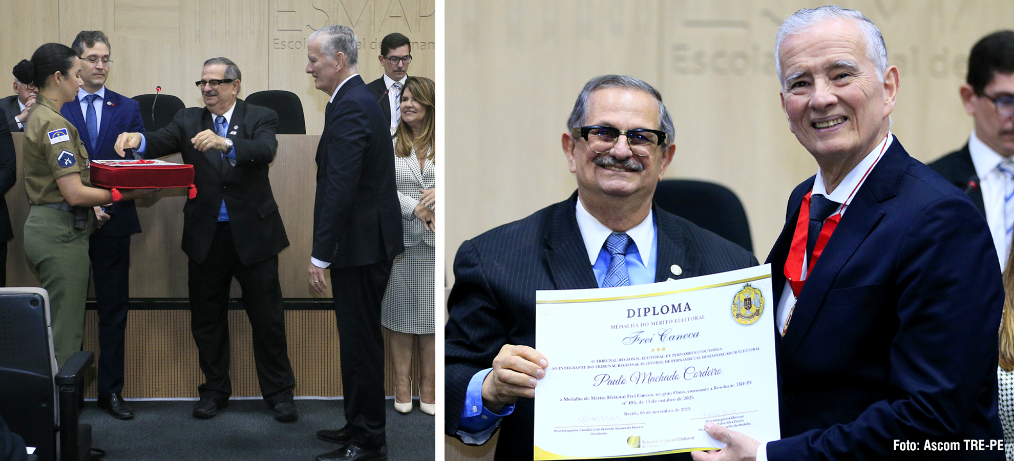 Acesse a notícia comleta: Paulo Cordeiro recebe Medalha Frei Caneca do TRE-PE 